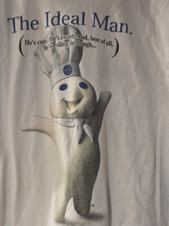 Lifeware Active Clothing Tops - ​VTG 90s Pillsbury Doughboy T-Shirt XL Mix Stitch Made in USA Ideal Man